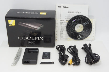 Excellent Condition Nikon COOLPIX S60 Compact Digital Camera Royal Pink With Original Box 260409b