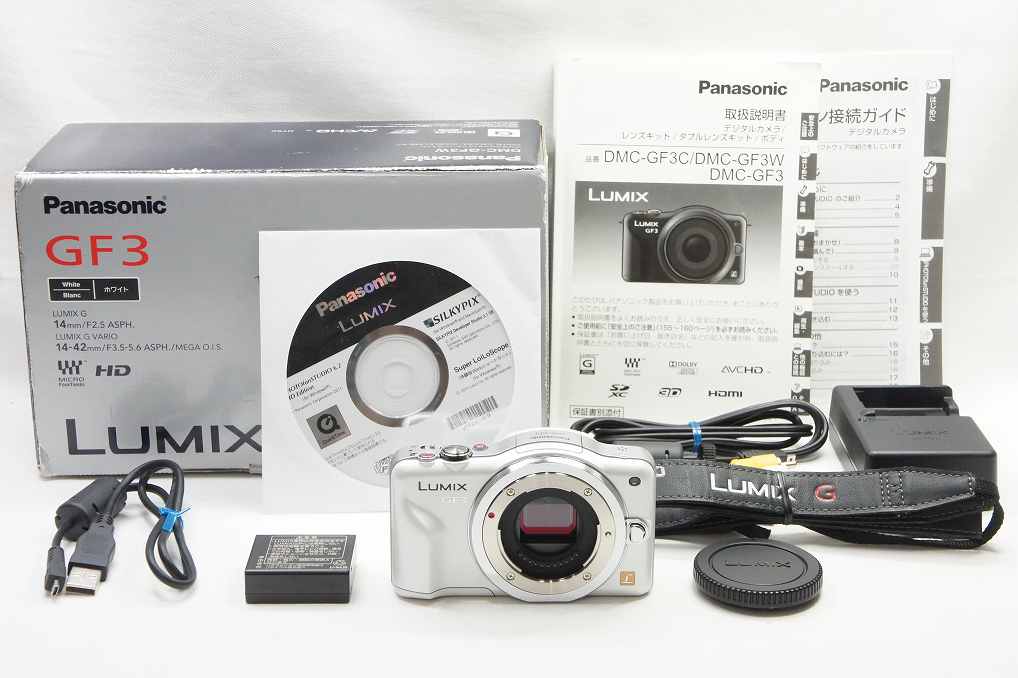 Panasonic LUMIX GF3 ホワイト ボディーのみ 美品 Panasonic パナソニック LUMIX DMC-GF3 ボディ ミラーレス