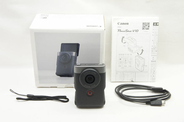 美品 Canon キヤノン PowerShot V10 Vlogカメラ シルバー 元箱付 240920d