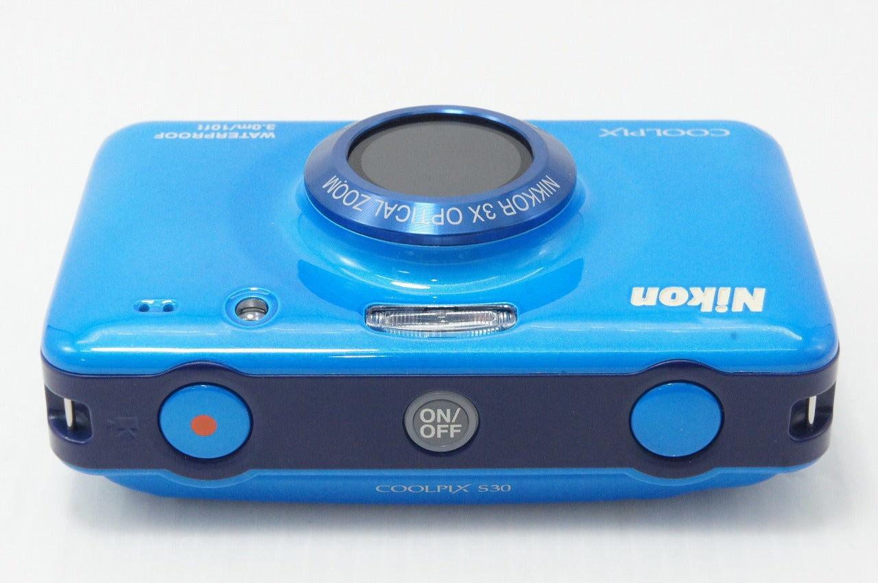 美品 Nikon ニコン COOLPIX S30 コンパクトデジタルカメラ ブルー 元箱