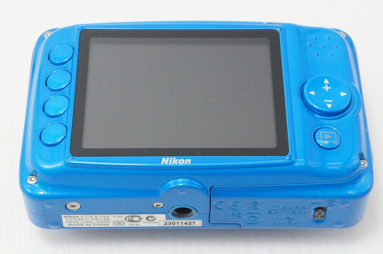 美品 Nikon ニコン COOLPIX S30 コンパクトデジタルカメラ ブルー 元箱
