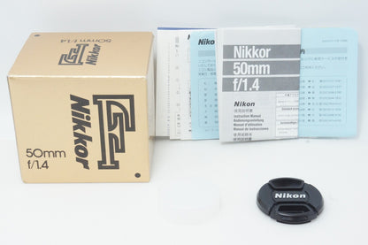 美品 Nikon ニコン Ai-S Nikkor 50mm F1.4 MF 単焦点レンズ 元箱付 260610an