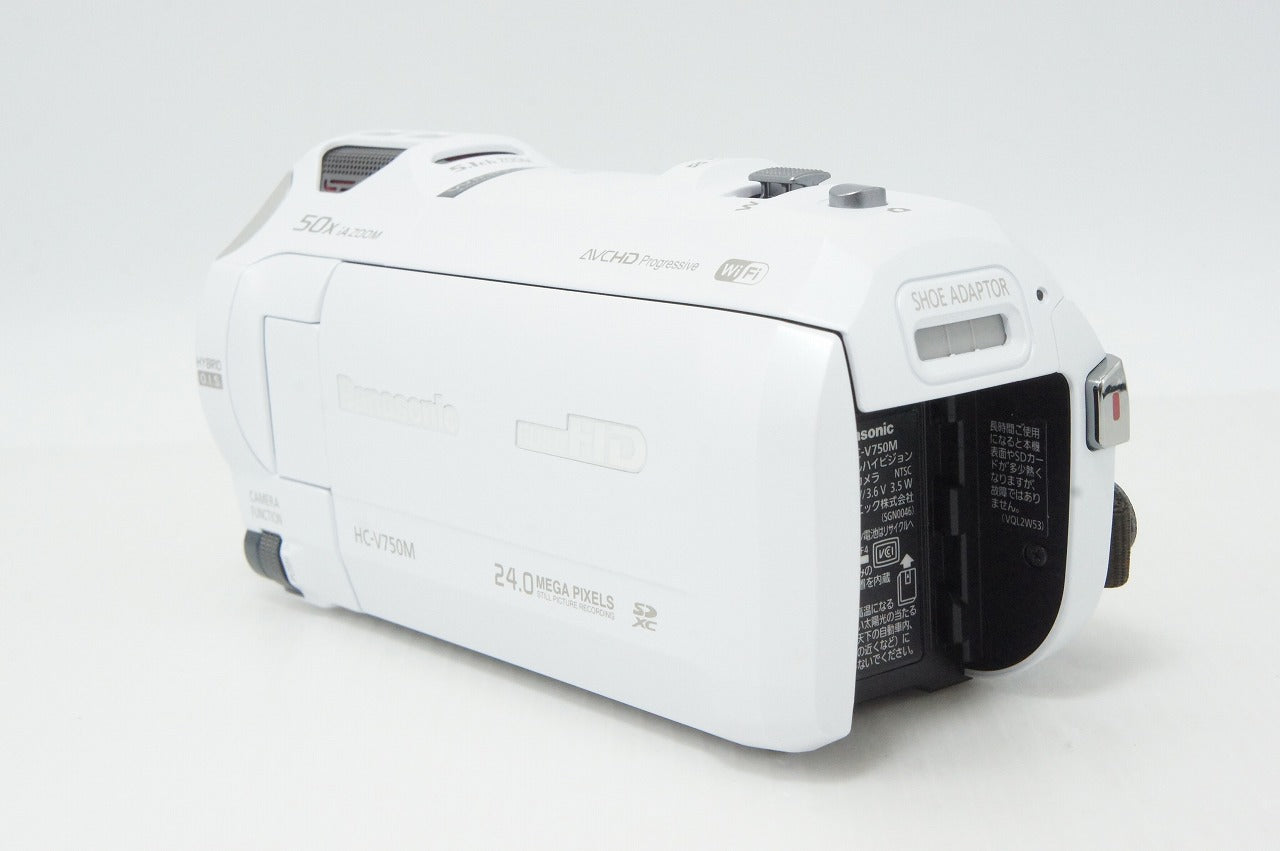 美品 Panasonic パナソニック HC-V750M-W デジタルビデオカメラ ホワイト ケース付 260413v