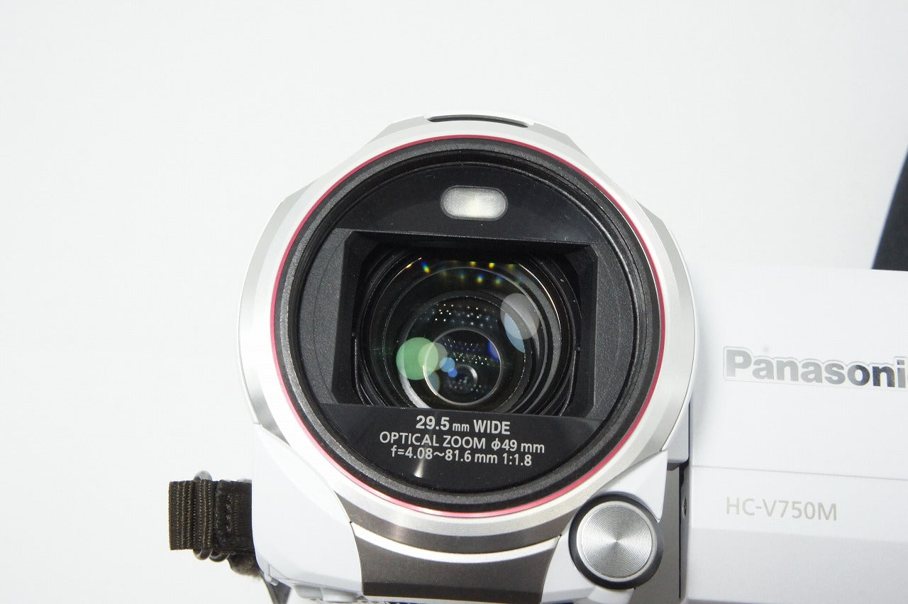 美品 Panasonic パナソニック HC-V750M-W デジタルビデオカメラ ホワイト ケース付 260413v