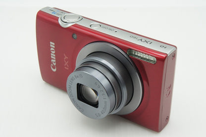 美品 Canon キヤノン IXY 160 コンパクトデジタルカメラ レッド 元箱付 260306a