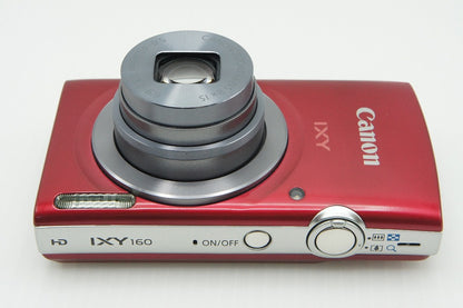 美品 Canon キヤノン IXY 160 コンパクトデジタルカメラ レッド 元箱付 260306a