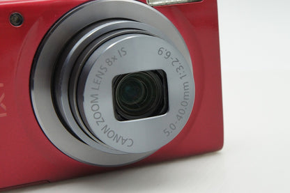 美品 Canon キヤノン IXY 160 コンパクトデジタルカメラ レッド 元箱付 260306a
