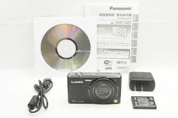 良品 Panasonic パナソニック LUMIX DMC-SZ9 コンパクトデジタルカメラ ブラック 231209m