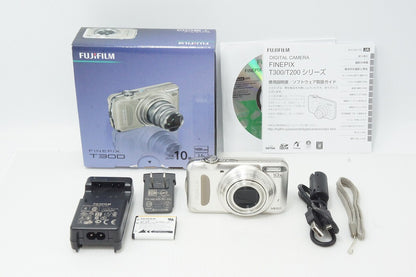 Excellent condition FUJIFILM FinePix T300 Compact Digital Camera Champagne Gold with Original Box 260611o