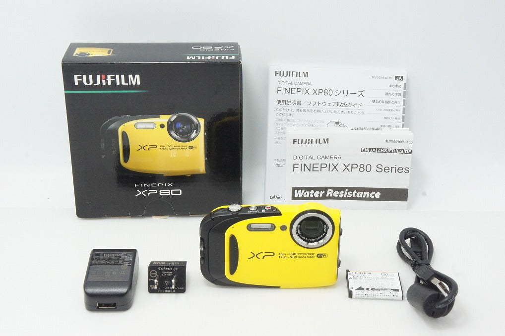 美品 FUJIFILM フジフィルム FinePix XP80 コンパクトデジタルカメラ イエロー 元箱付 260611j