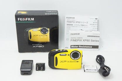 美品 FUJIFILM フジフィルム FinePix XP80 コンパクトデジタルカメラ イエロー 元箱付 260611j