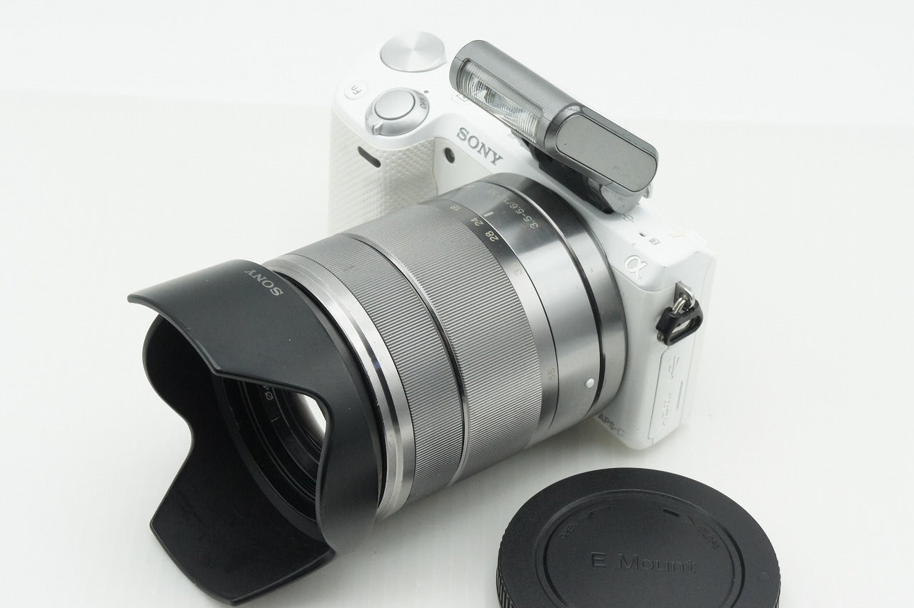 SONY ソニー NEX-5R + E 18-55mm F3.5-5.6 OSS SEL1855 レンズセット ミラーレス一眼カメラ ホワイト 260306f