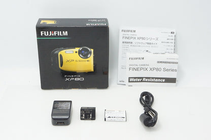 美品 FUJIFILM フジフィルム FinePix XP80 コンパクトデジタルカメラ イエロー 元箱付 260611j
