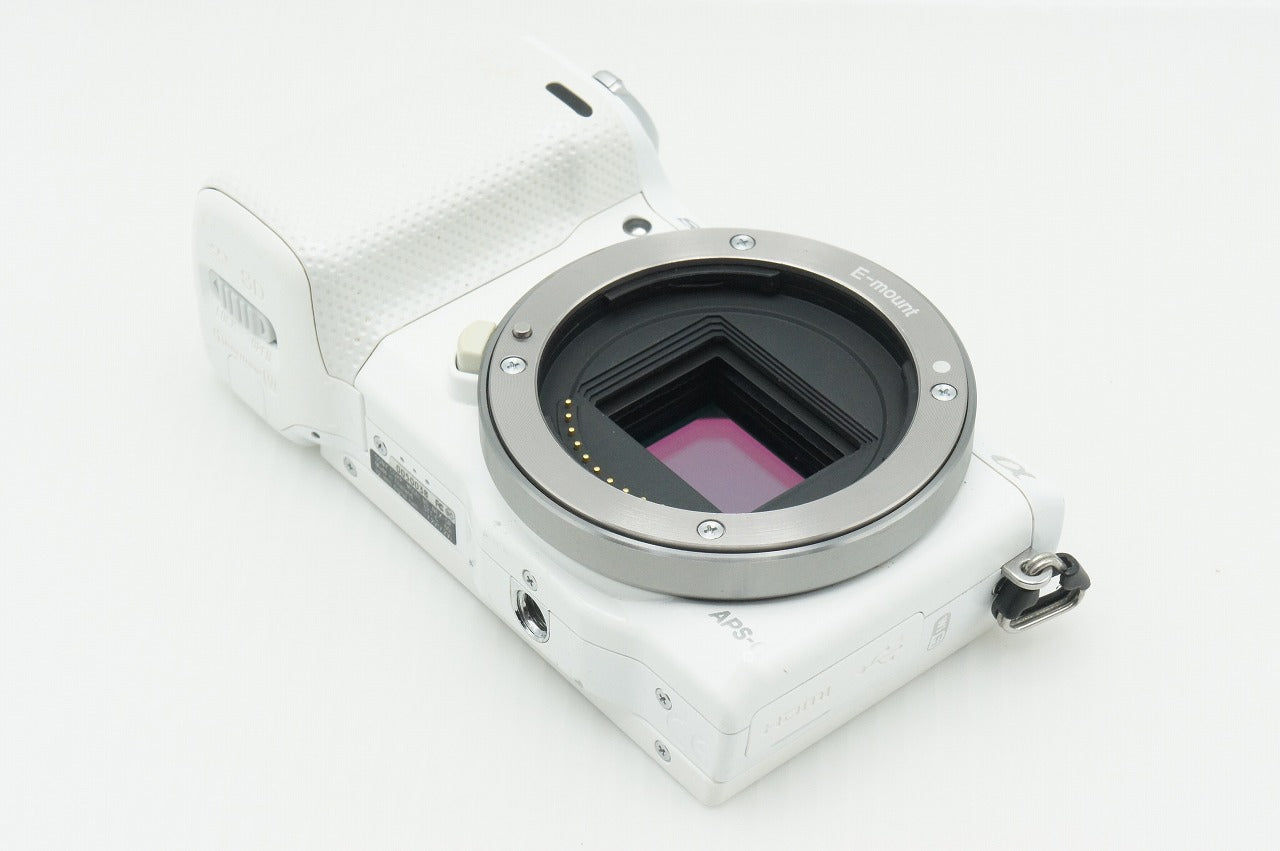 SONY ソニー NEX-5R + E 18-55mm F3.5-5.6 OSS SEL1855 レンズセット ミラーレス一眼カメラ ホワイト 260306f