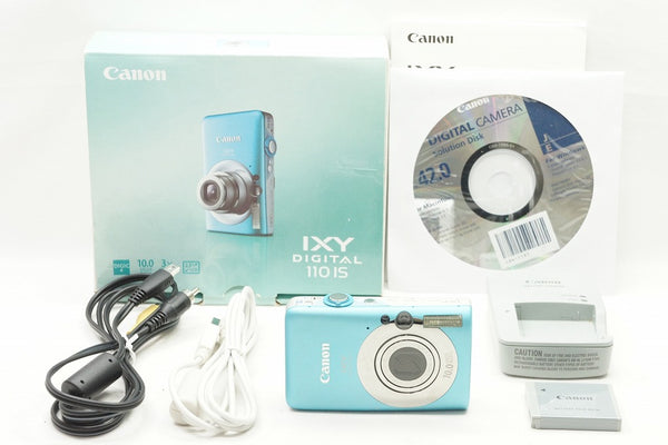 良品 Canon キヤノン IXY DIGITAL 110 IS コンパクトデジタルカメラ ブルー 元箱付 240412f