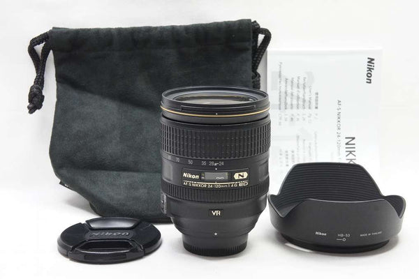 美品 Nikon ニコン AF-S NIKKOR 24-120mm F4G ED VR ズームレンズ フード付 240923j