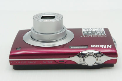 美品 Nikon ニコン COOLPIX S4000 コンパクトデジタルカメラ ルビーレッド 260306s
