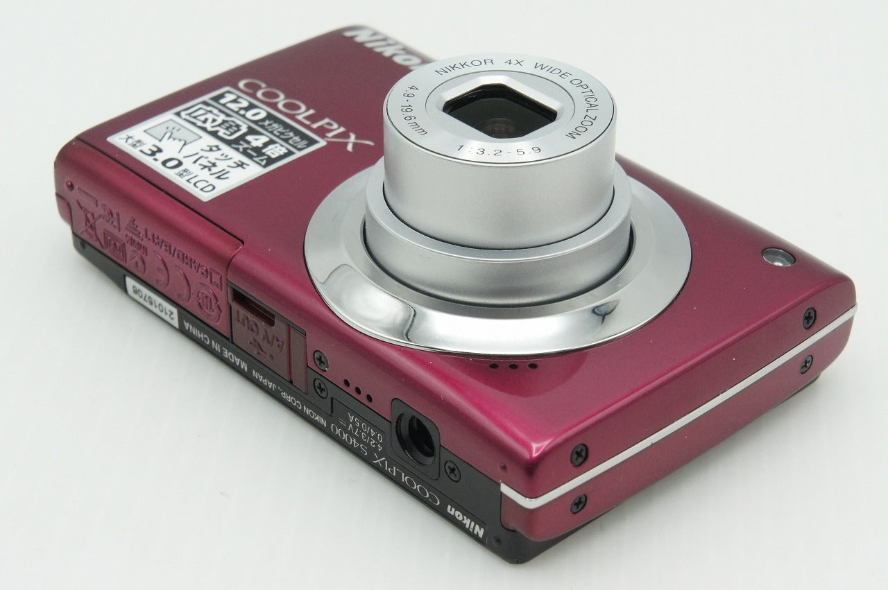 美品 Nikon ニコン COOLPIX S4000 コンパクトデジタルカメラ ルビーレッド 260306s
