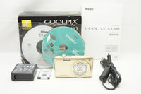 美品 Nikon ニコン COOLPIX S3300 コンパクトデジタルカメラ ゴールド 元箱付 231211d