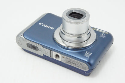 良品 Canon キヤノン PowerShot A3100 IS コンパクトデジタルカメラ ブルー 元箱付 260508z