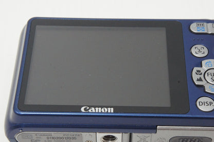 良品 Canon キヤノン PowerShot A3100 IS コンパクトデジタルカメラ ブルー 元箱付 260508z