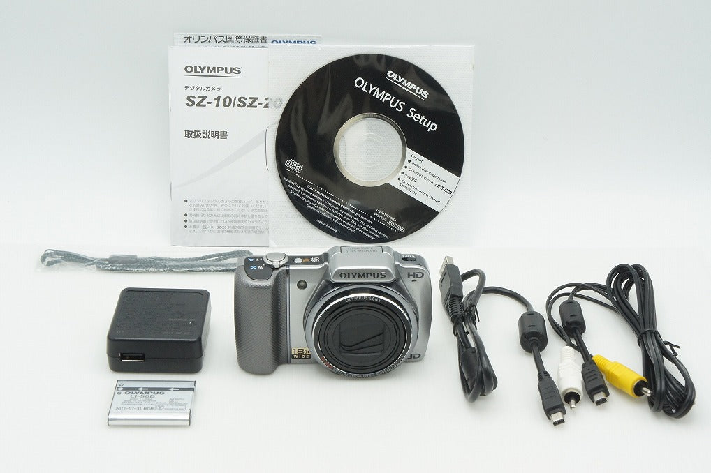 美品 OLYMPUS オリンパス SZ-10 コンパクトデジタルカメラ シルバー 260309h