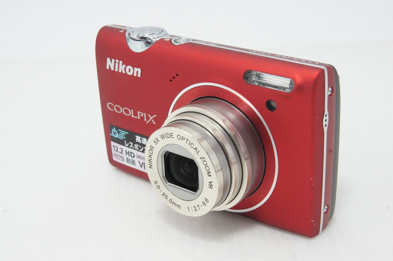 美品 Nikon ニコン COOLPIX S5100 コンパクトデジタルカメラ クリアレッド 元箱付 260414h