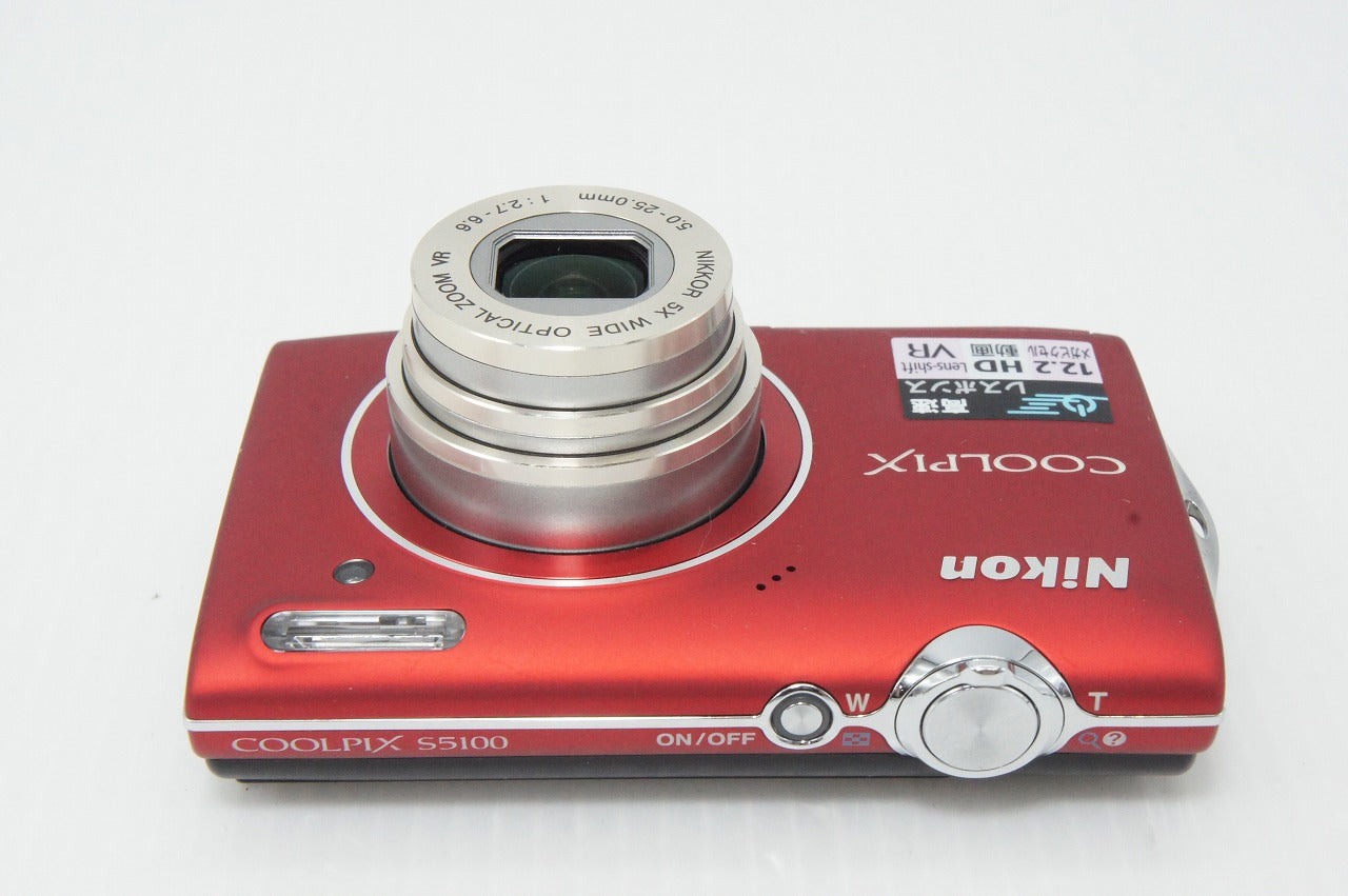 美品 Nikon ニコン COOLPIX S5100 コンパクトデジタルカメラ クリアレッド 元箱付 260414h