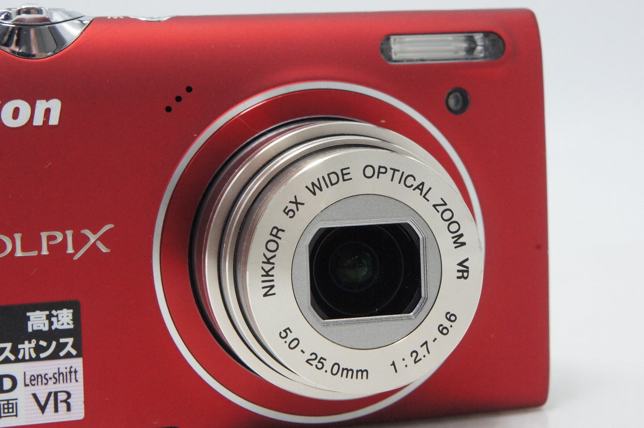 美品 Nikon ニコン COOLPIX S5100 コンパクトデジタルカメラ クリアレッド 元箱付 260414h