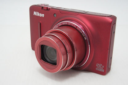 良品 Nikon ニコン COOLPIX S9500 コンパクトデジタルカメラ ヴェルヴェットレッド 元箱付 260414g