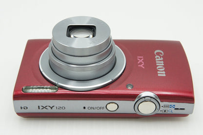 美品 Canon キヤノン IXY 120 コンパクトデジタルカメラ レッド 元箱付 260309b