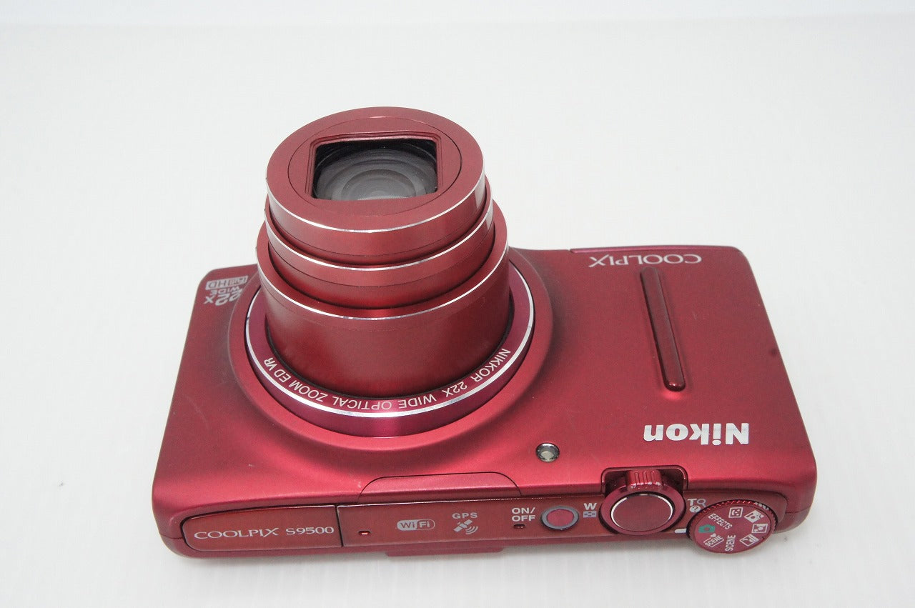 良品 Nikon ニコン COOLPIX S9500 コンパクトデジタルカメラ ヴェルヴェットレッド 元箱付 260414g