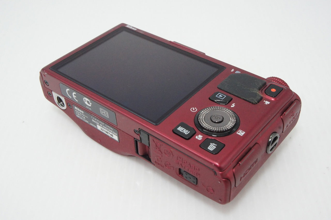 良品 Nikon ニコン COOLPIX S9500 コンパクトデジタルカメラ ヴェルヴェットレッド 元箱付 260414g