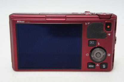 良品 Nikon ニコン COOLPIX S9500 コンパクトデジタルカメラ ヴェルヴェットレッド 元箱付 260414g