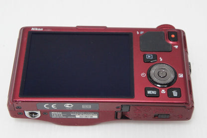 良品 Nikon ニコン COOLPIX S9500 コンパクトデジタルカメラ ヴェルヴェットレッド 元箱付 260414g