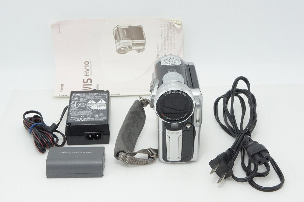 良品 Canon キヤノン iVIS HV10 デジタルビデオカメラ バーニッシュシルバー 260413u