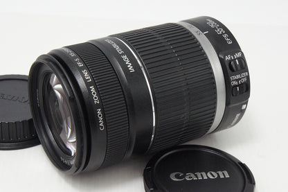 美品 Canon キヤノン EF-S 55-250mm F4-5.6 IS ズームレンズ APS-C フード付 260612e