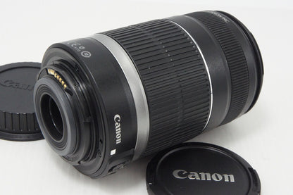 美品 Canon キヤノン EF-S 55-250mm F4-5.6 IS ズームレンズ APS-C フード付 260612e