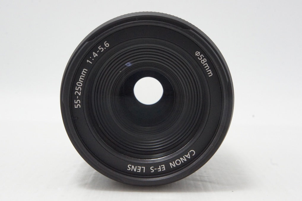 美品 Canon キヤノン EF-S 55-250mm F4-5.6 IS ズームレンズ APS-C フード付 260612e
