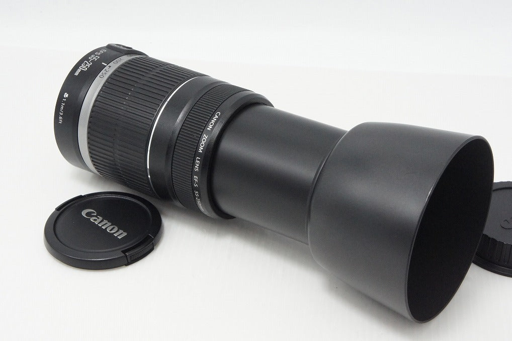 美品 Canon キヤノン EF-S 55-250mm F4-5.6 IS ズームレンズ APS-C フード付 260612e