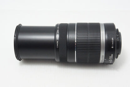 美品 Canon キヤノン EF-S 55-250mm F4-5.6 IS ズームレンズ APS-C フード付 260612e
