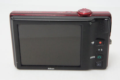 Nikon COOLPIX S6100 Compact Digital Camera Super Red 260413n