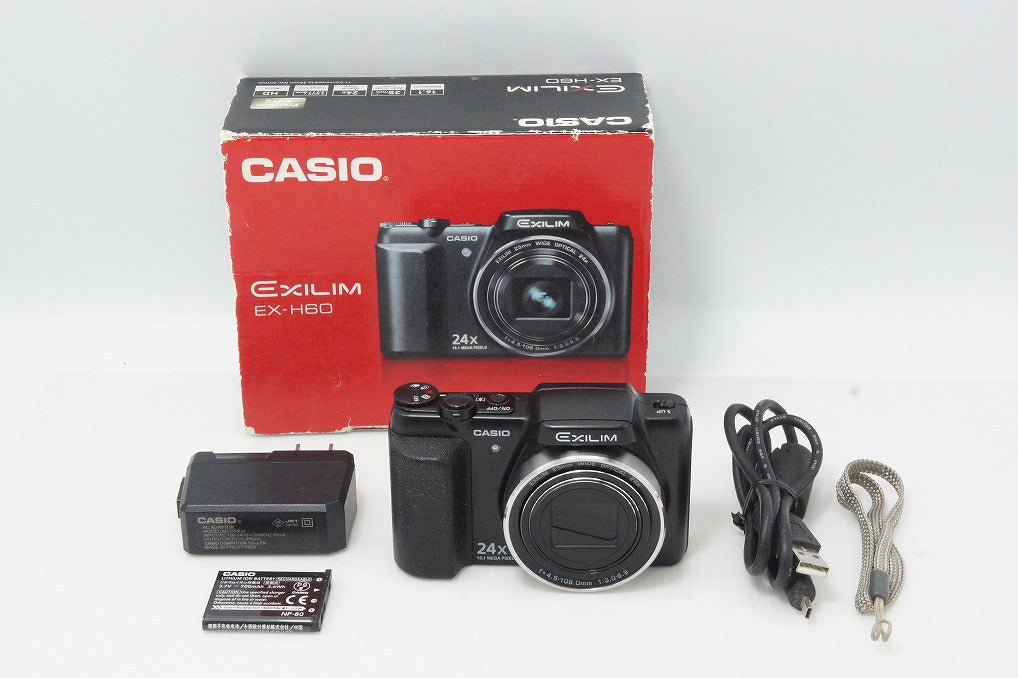 Good condition CASIO EXILIM EX-H60 Compact Digital Camera Black With original box 260612k