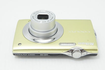 美品 Nikon ニコン COOLPIX S3000 コンパクトデジタルカメラ ポップグリーン 元箱付 260612o