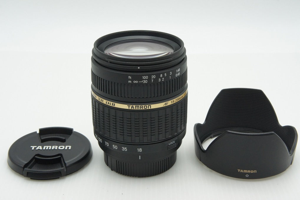 TAMRON AF 18-200mm F3.5-6.3 XR Di II LD Aspherical IF MACRO A14 Nkon Fマウント A14NII APS-C フード付 260309y