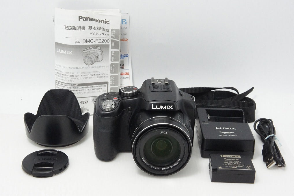 Excellent Condition Panasonic LUMIX DMC-FZ200 Digital Camera Black 260612v