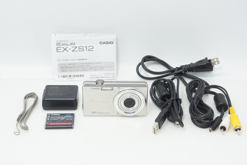 美品 CASIO カシオ EXILIM EX-ZS12 コンパクトデジタルカメラ シルバー 260615a