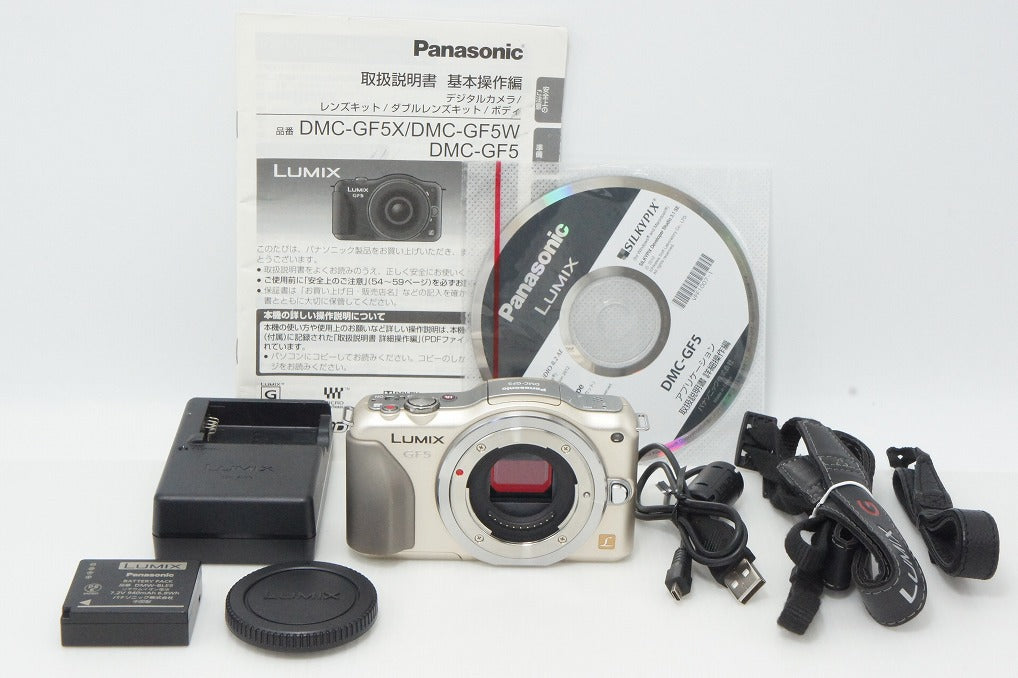 Panasonic パナソニック LUMIX DMC-GF5 ボディ ミラーレス一眼カメラ シャンパンゴールド 260416ad