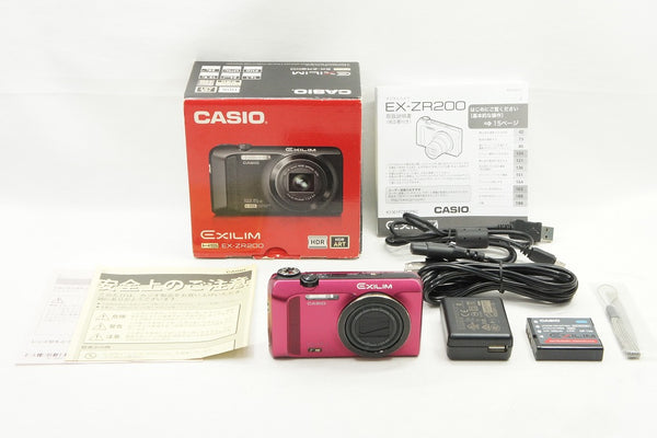 CASIO カシオ EXILIM EX-ZR200 コンパクトデジタルカメラ レッド 240416l