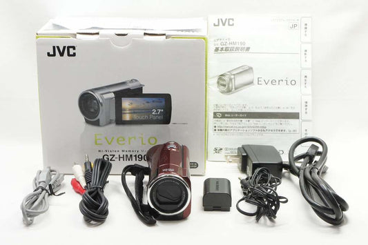 美品 JVC ケンウッド Everio GZ-HM190 デジタルビデオカメラ レッド 元箱付 250704v